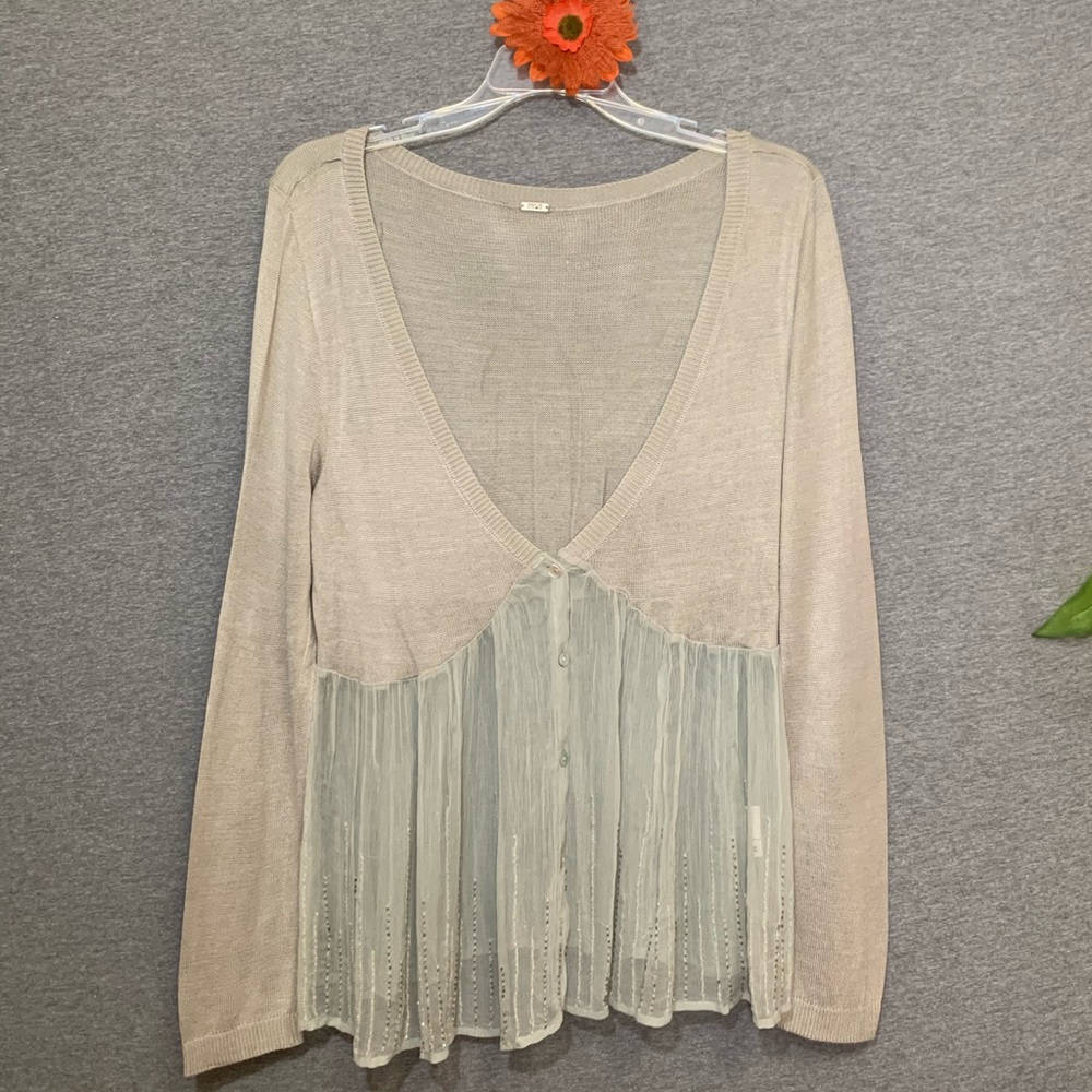 Chan Luu Lagenlook Beaded Sweater M